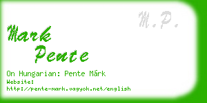 mark pente business card