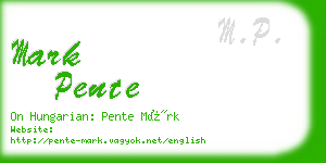 mark pente business card